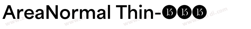 AreaNormal Thin字体转换